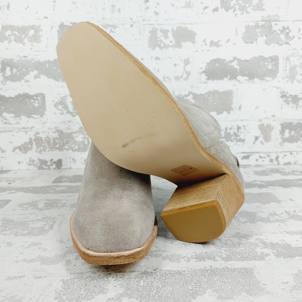 New Jeffery Campbell Rosalee Suede Square Toe Grey Ankle Boots W269 - Picture 9 of 13